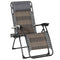 Outsunny Zero Gravity Outdoor Folding Lounge Chair with Headrest Cup and Phone Holder Grey