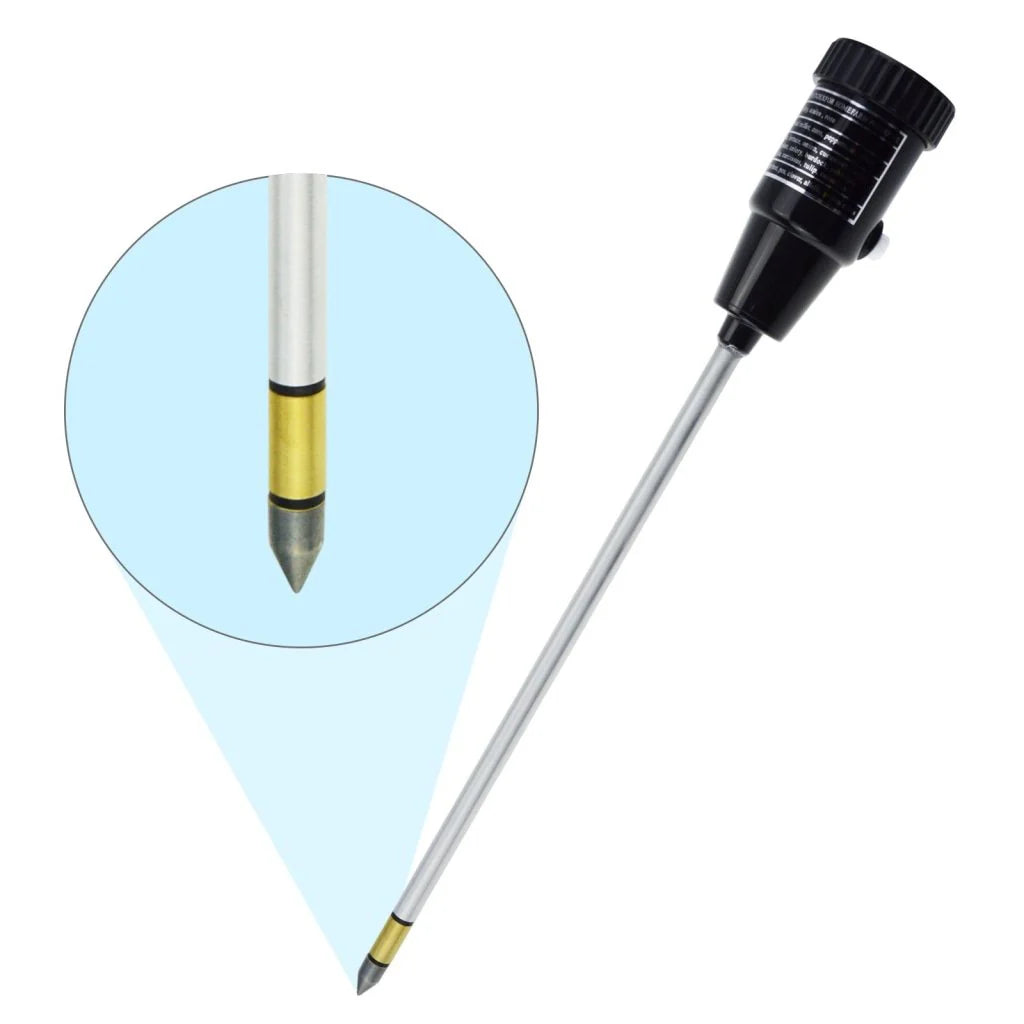 Soil pH & Moisture Tester Meter with 295mm Waterproof Probe