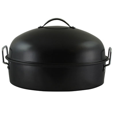 Gibson Home Kenmar High Dome Oval Roaster Set in Black - Free Shipping 