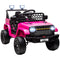 Qaba 12V Ride on Truck, Electric Car for Kids with Remote Control, Suspension, 3 Speeds, USB Music Headlights, Pink