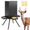 90 lb Gravity Deer Feeder with 4 Feeding Trays, Covered Hopper & Heavy-Duty 4-Leg Stand