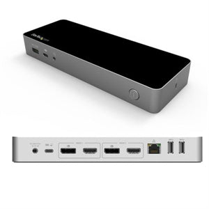 USB-C & USB-A Dock - Hybrid Universal Laptop Docking Station with Dual Monitor Display 4K 60Hz HDMI & DisplayPort - 60W PD