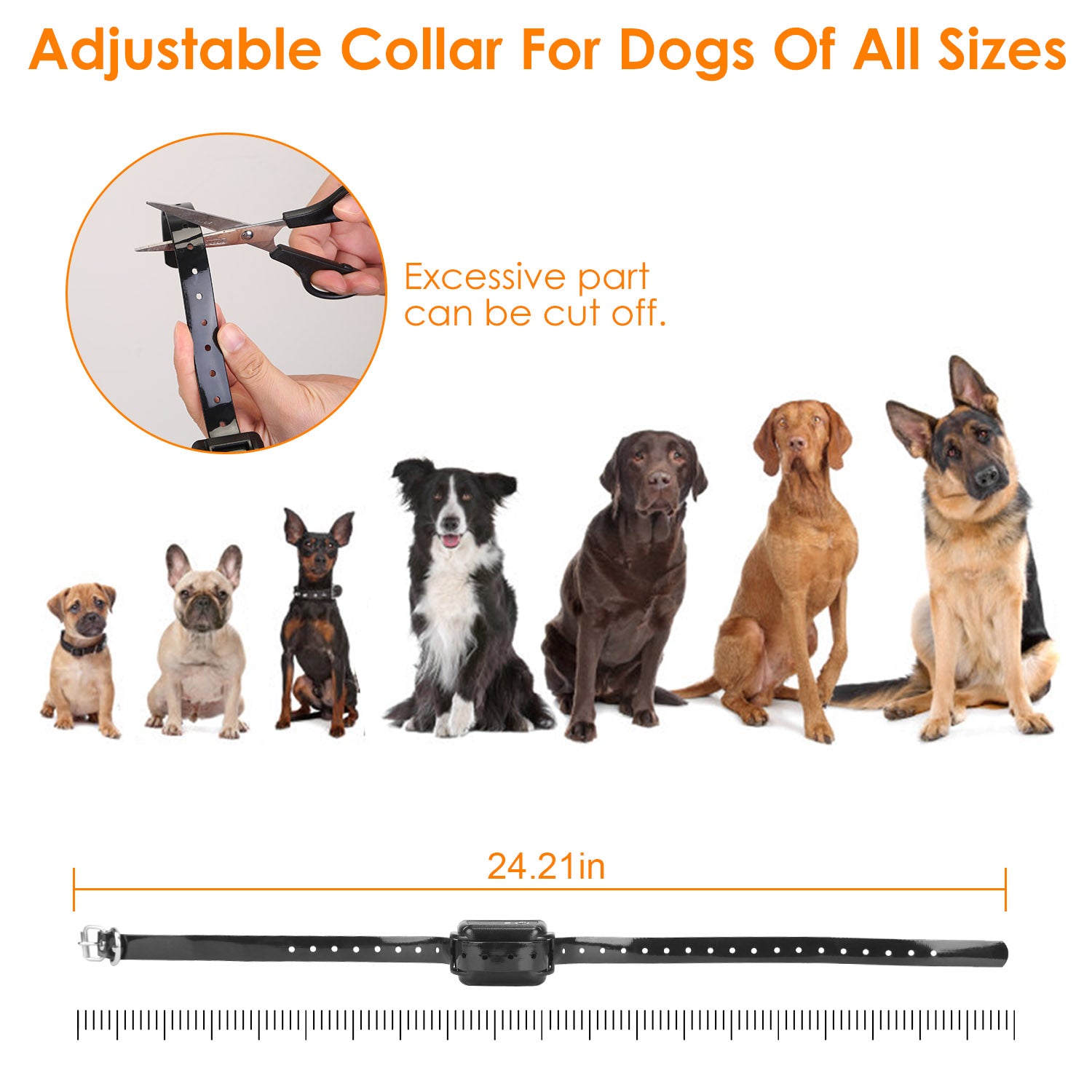 IPX8 Waterproof Electric Dog Training Collar Rechargeable Receiver Beep Vibration Shock for Small Medium Large Dogs 