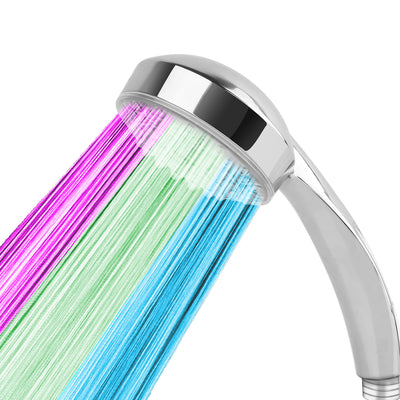 iMounTEK LED Shower Head Handheld Color-Changing Automatically Hydropower without Batteries 