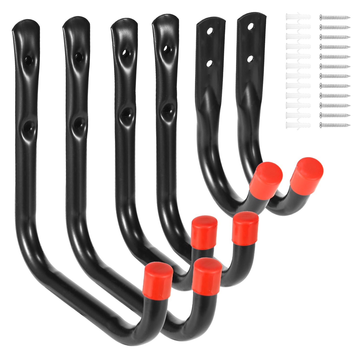 6 Packs Garage Storage Hooks 22lbs Load Bike Bicycle Hooks Heavy Duty Utility Hooks Wall Hanger Rack For Garage Basement Shop Ladder 