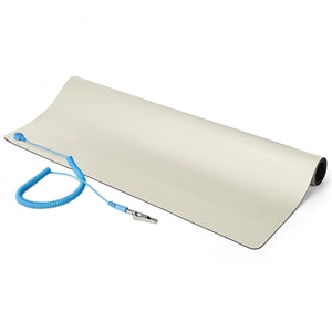 23x47in Anti Static Mat, ESD Mat for Electronics Repair on Table or Desk, Flexible Work Pad, Detachable Grounding Wire