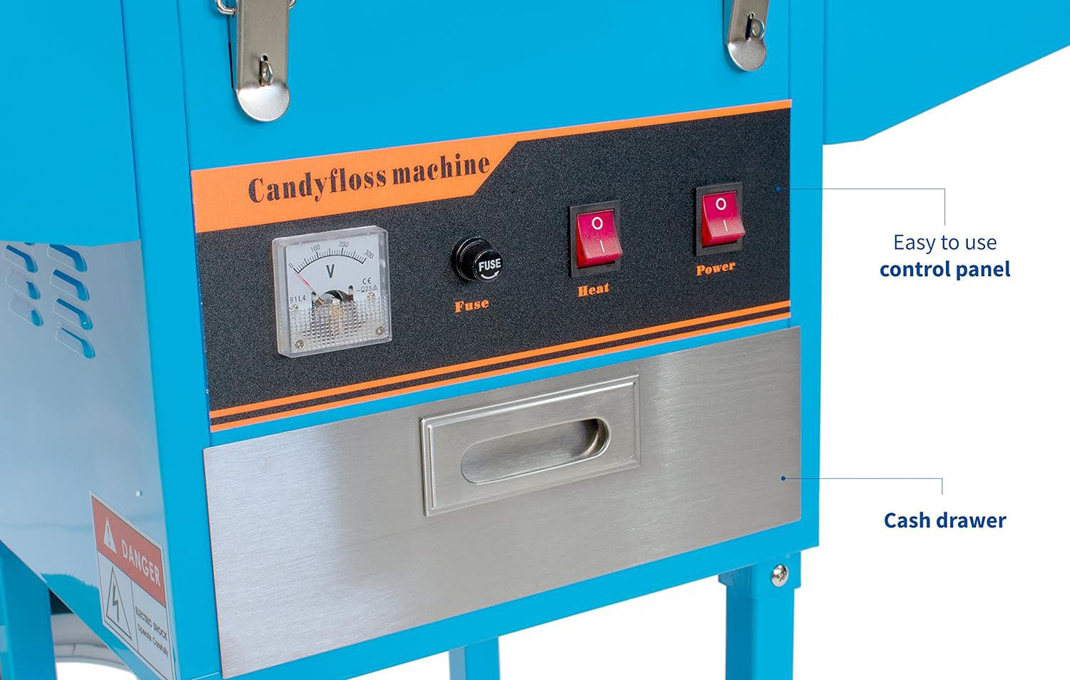 Canadian Flosser Cotton Candy Machine with Cart (Blue) 