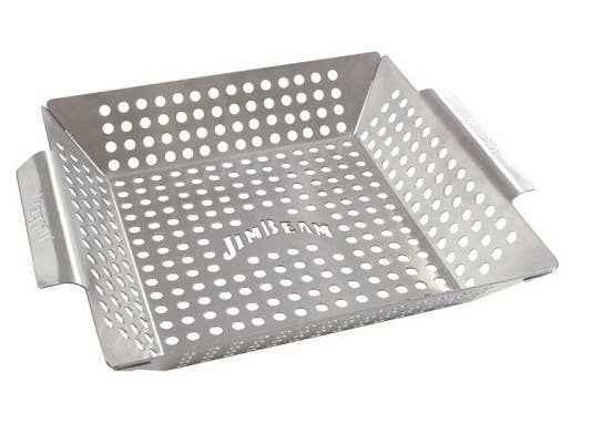 Jim Beam Stainless Steel Heavy Duty Grilling Wok 