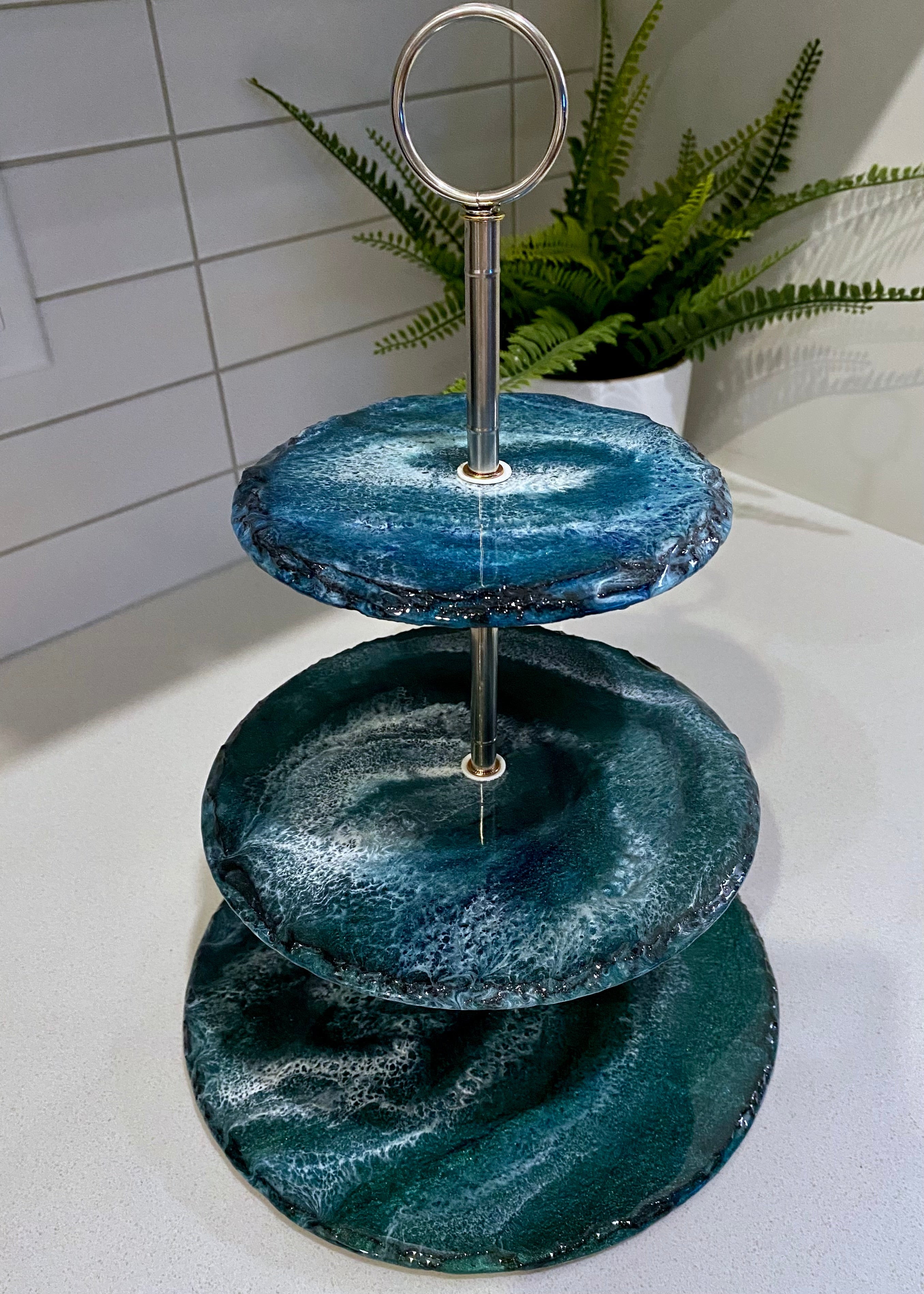 Slate Tiered Serving Platter 