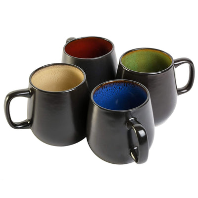 Gibson Home Soho Cafe 4 Piece 20 Ounce Stoneware Mug Set in Assorted Colors - Free Shipping 