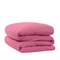 Hollyhock Duvet Cover – 300 Thread Count Percale Cotton, Rosy Pink, Box Edge, 3-Sided Zipper