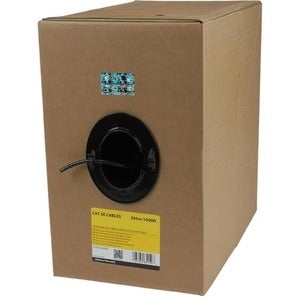Bulk Cat 5e Ethernet Cable - 1000 ft. (304,8m) - Solid - CMR-Rated - Black - TAA Compliant 