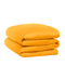 Amber Duvet Cover – 300 Thread Count Cotton Percale, Box Edge, Corner Snaps, 3-Sided Zipper, Easy Care, Warm Yellow-Orange, Imported