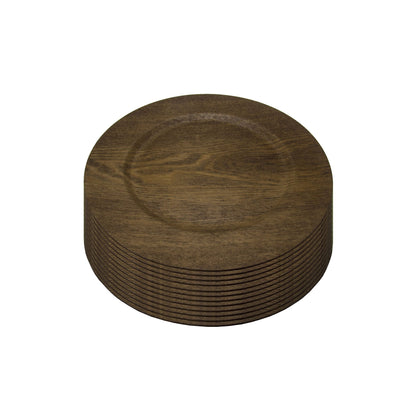 Gibson Home Feri 13" Wooden Skin Luxe Chargers, Set of 12 - Free Shipping 