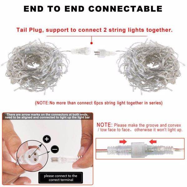 String Lighting Ice Bar Light 96 Light, US Spec, White String Lighting 