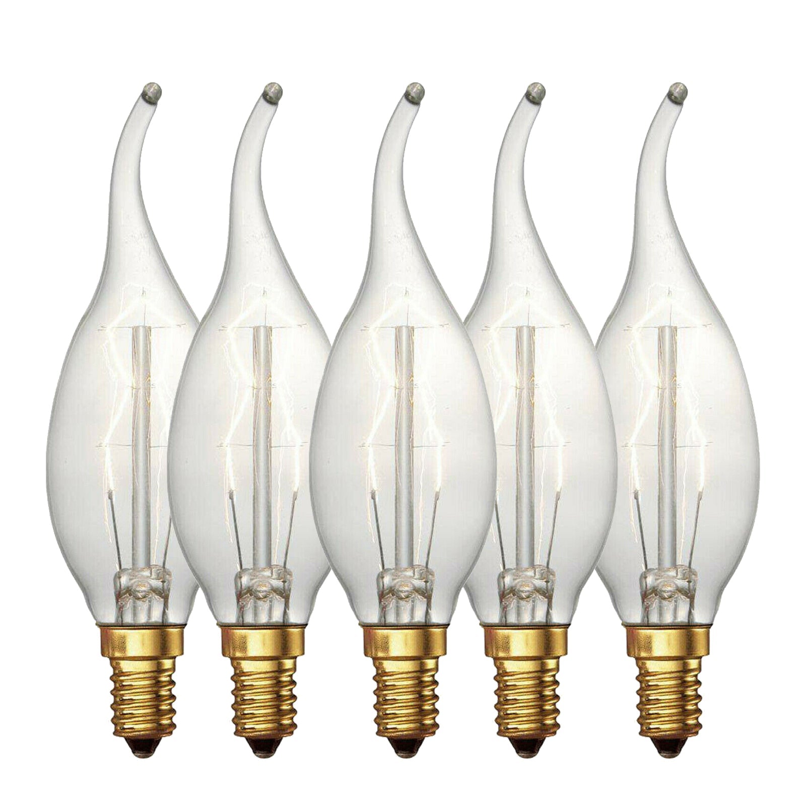 C35 E14 60W Vintage Bulb Pack 1 / 2 / 3 / 5 - 1637