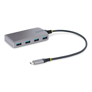 4-Port USB-C Hub, 5Gbps, Bus Powered, 4x USB-A Ports, Optional Auxiliary Power, Portable USB Type-C Hub, 1ft/30cm Cable 