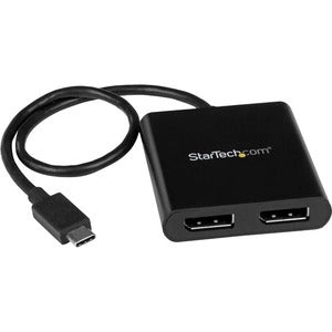 USB-C to Dual DisplayPort 1.2 Adapter, USB Type-C Multi-Monitor MST Hub, Dual 4K 30Hz DP Display Extender/Splitter, Windows 