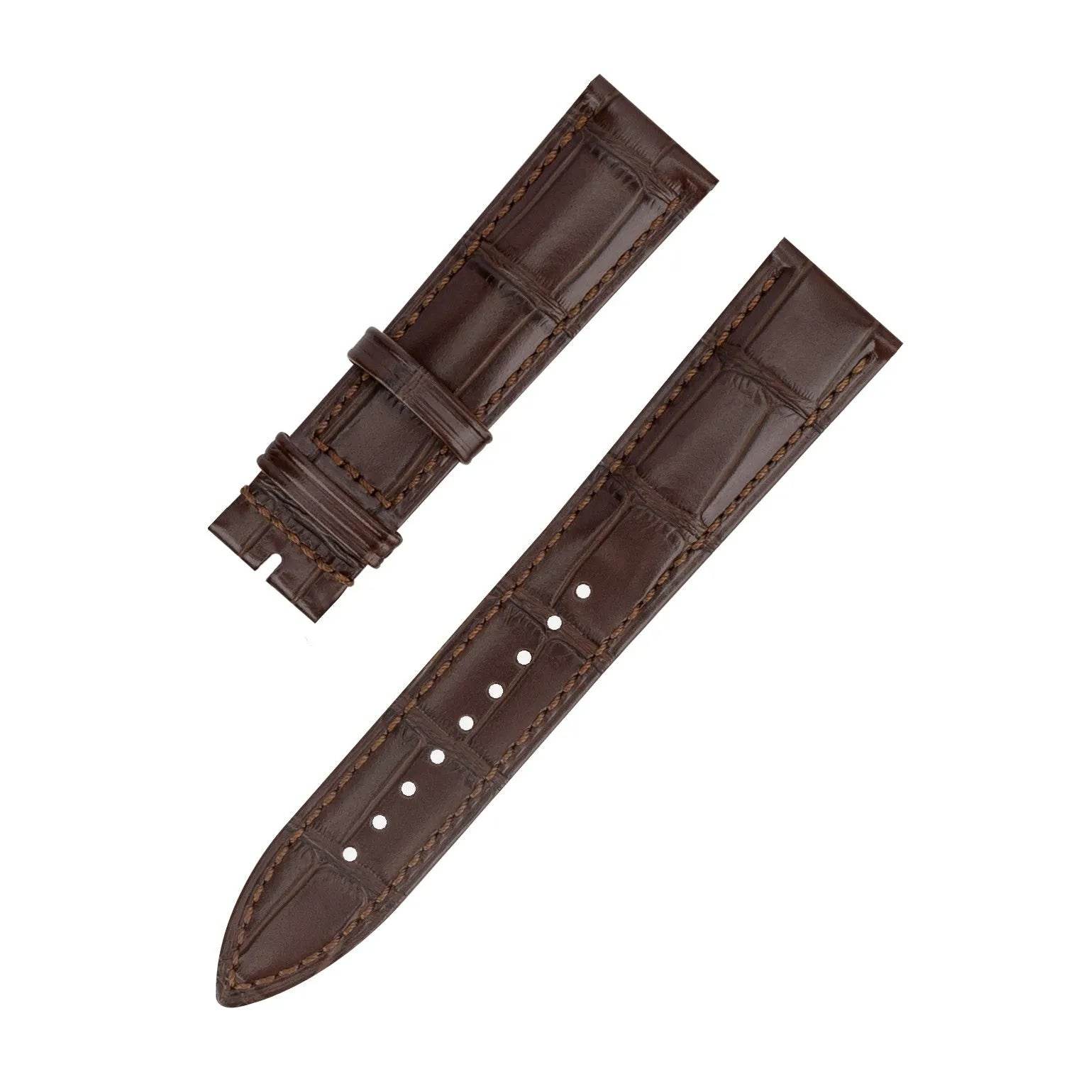 Bamboo Pattern Cow Leather Watch Strap Unisex 