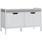 HOMCOM Shoe Storage Bench with Seat Cushion, Shoe Cabinet for Hallway, Entryway Bench, Supports 352lbs, White