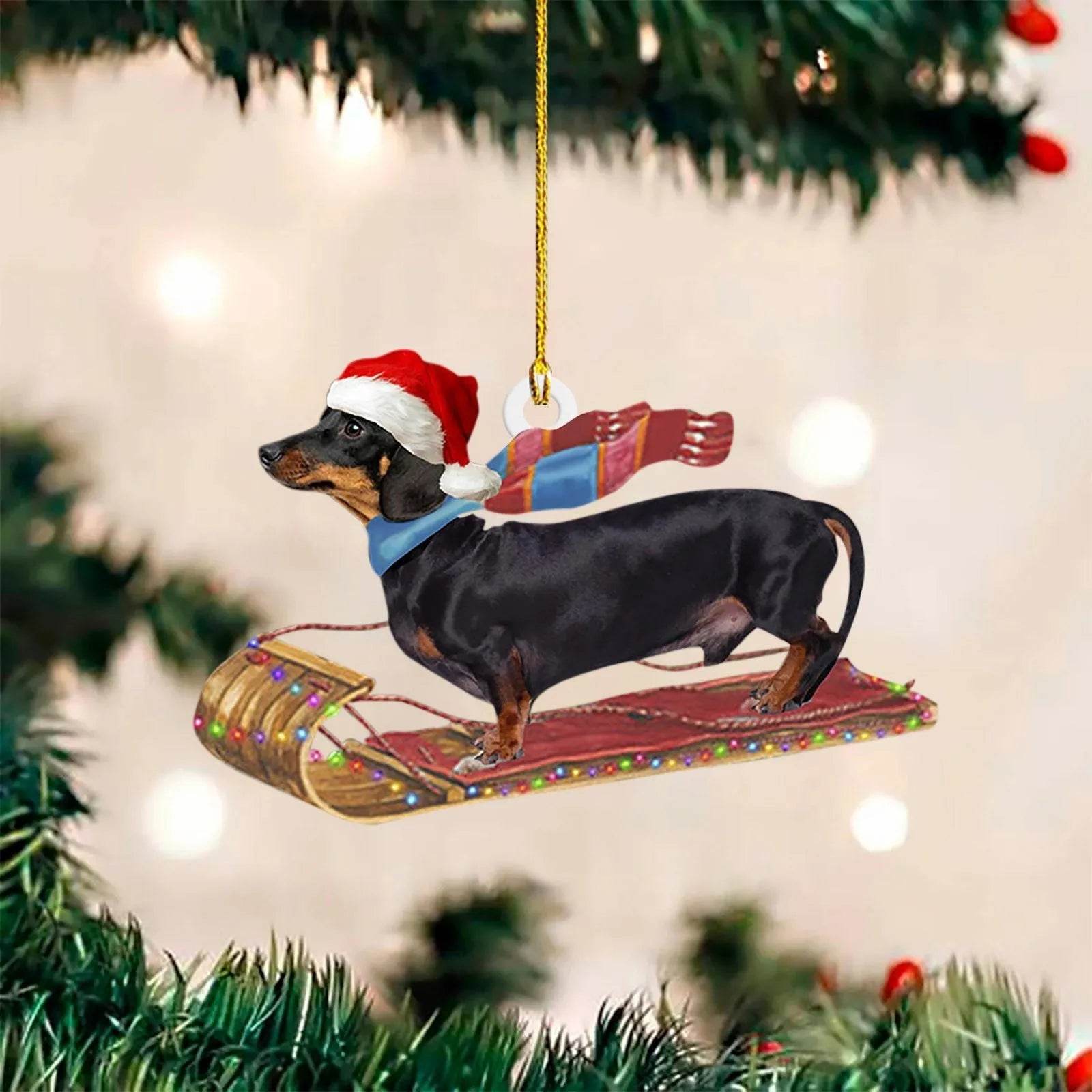 Christmas Sausage Dog Decorations Home 