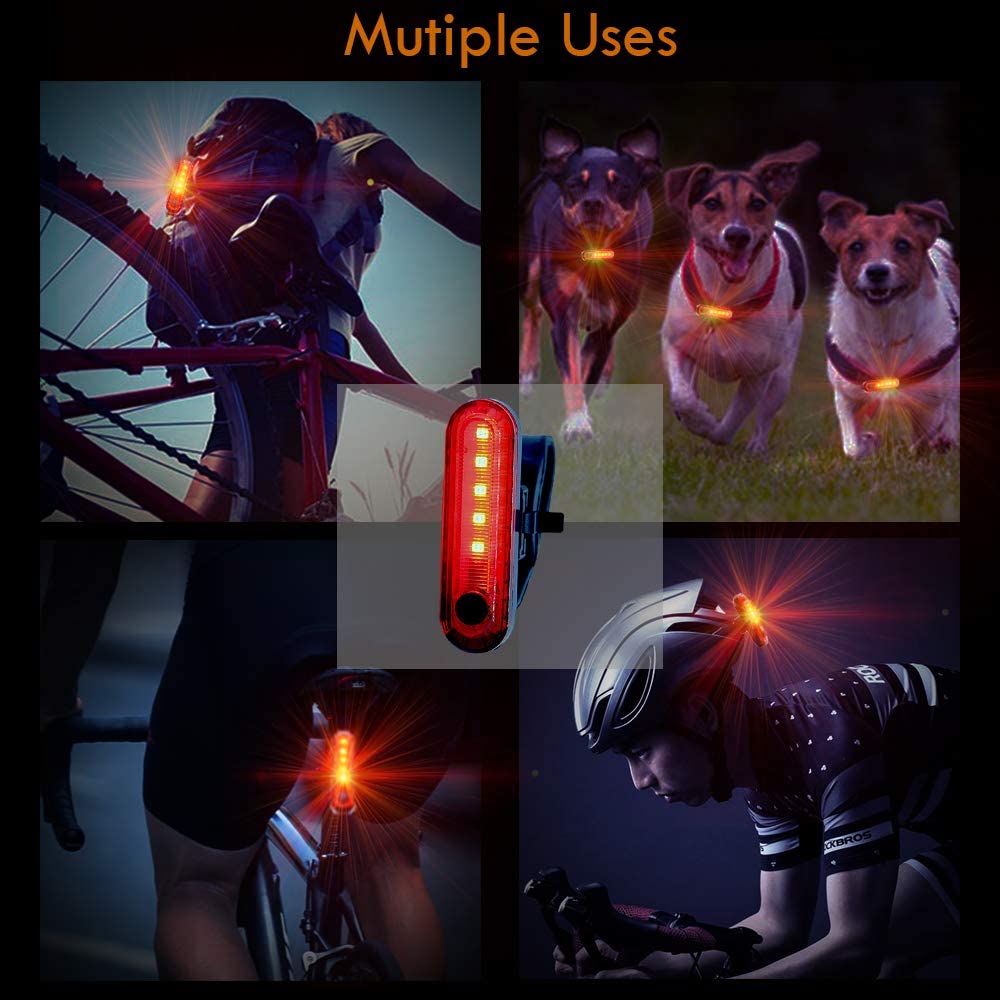Ensemble de feux de vélo rechargeables étanches à DEL