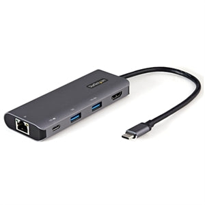 USB C Multiport Adapter - 10Gbps USB 3.1 Gen 2 Type-C Mini Dock - 4K 30Hz HDMI - 100W PD Passthrough - 3xUSB/GbE - 10" Cable 