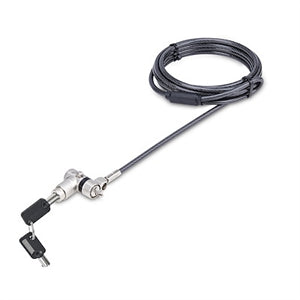 Universal Laptop Lock 6.6ft, Security Cable For Notebook Compatible w/Noble Wedge®/Nano/K-Slot; Keyed Locking Cable