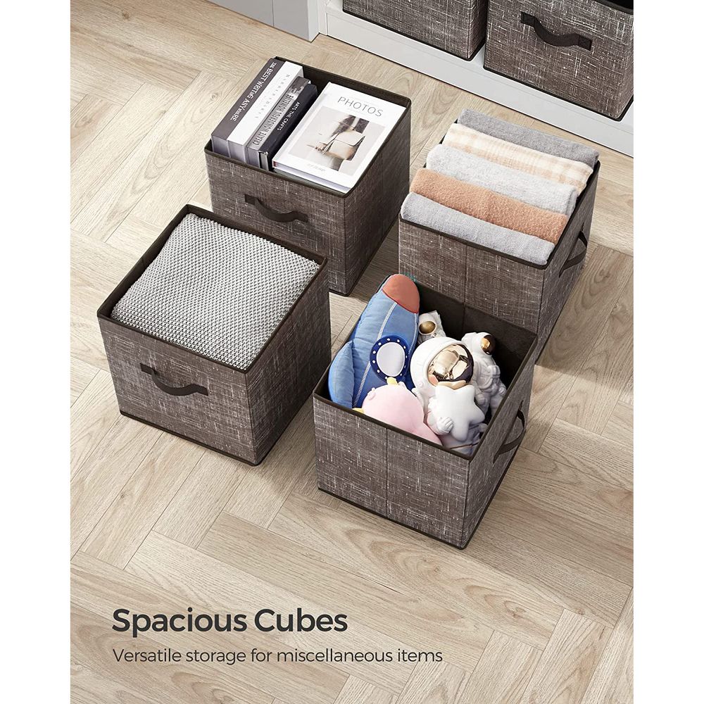 SONGMICS Non-Woven Fabric Storage Cubes with Double Handles 