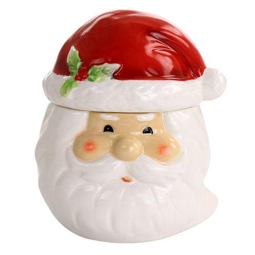 Gibson Home Joyful Santa Durastone 7.5in Cookie Jar - Free Shipping 