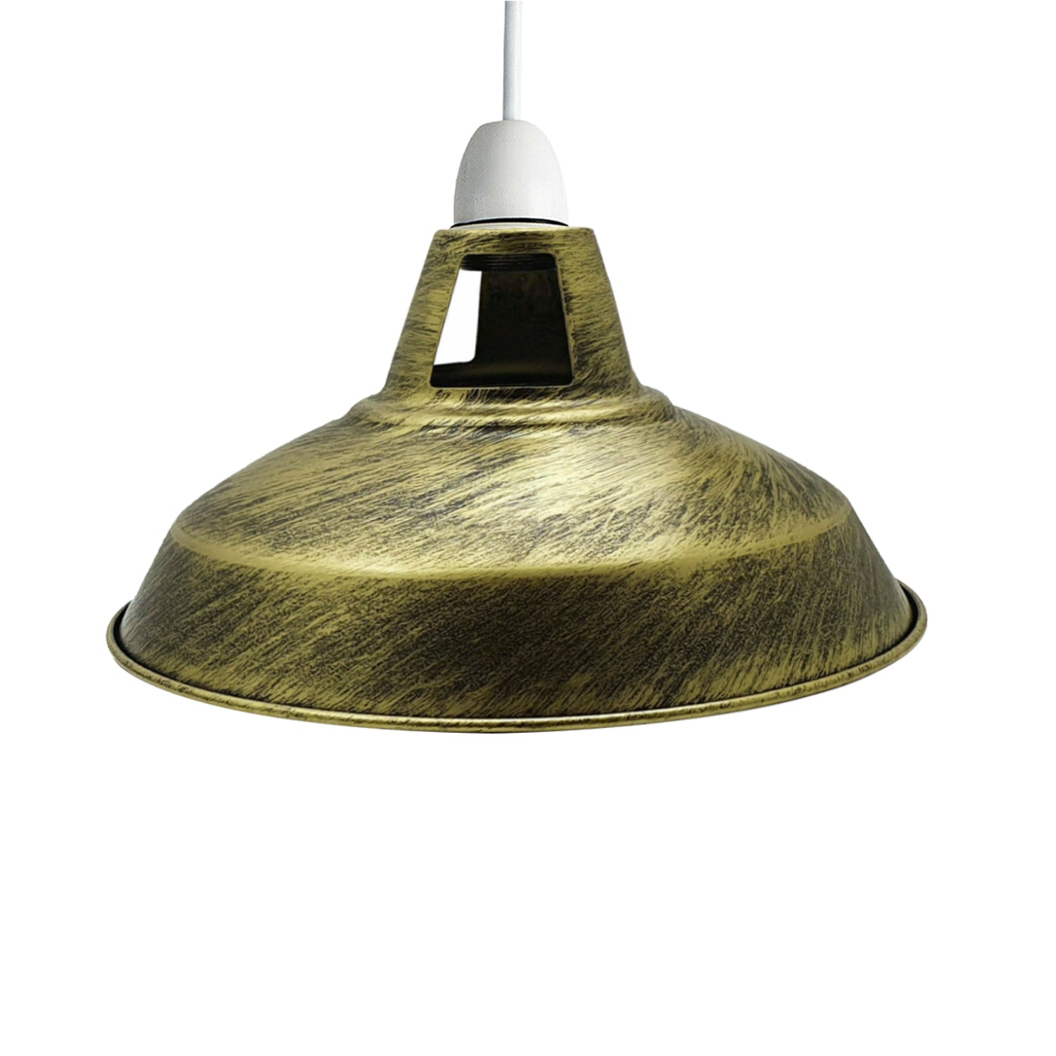 Metallic Lamp Shades Barn Slotted Brushed Brass ~ 2016