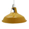 Modern Metal Barn Slotted Lamp Shade Yellow ~ 1993