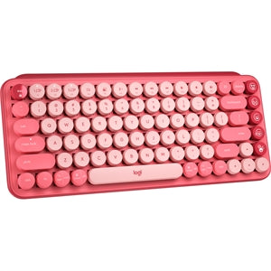 Logitech POP Keys Wireless Mechanical Keyboard With Emoji Keys - Heartbreaker Rose 