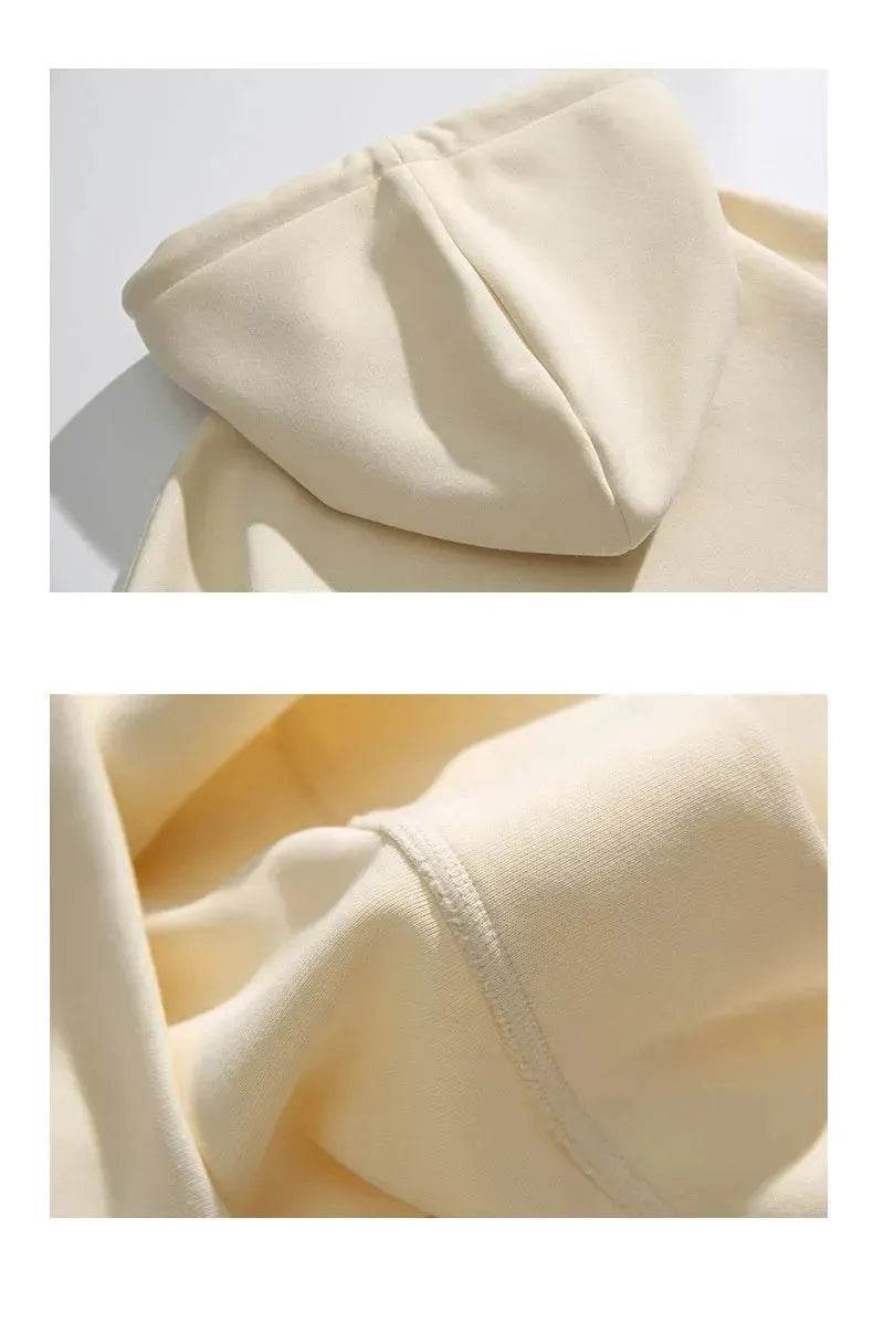 American Fleece Lined Drawstring Hoodie Sweatshirt Pullover for Men 