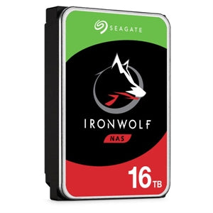 Seagate IronWolf ST16000VN001 16 TB Hard Drive - 3.5" Internal - SATA (SATA/600) - Conventional Magnetic Recording (CMR) Method 
