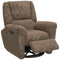 Power Recliner Chair, Fabric Upholstered Recliner Chair with USB Ports, Swivel and Rocking Function, Footrest