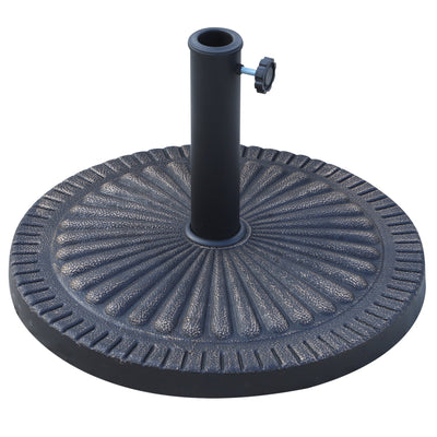 Outsunny Umbrella Base: 31lb 19" Round Decorative Resin Parasol Stand for Outdoor Patio & Backyard, Bronze 
