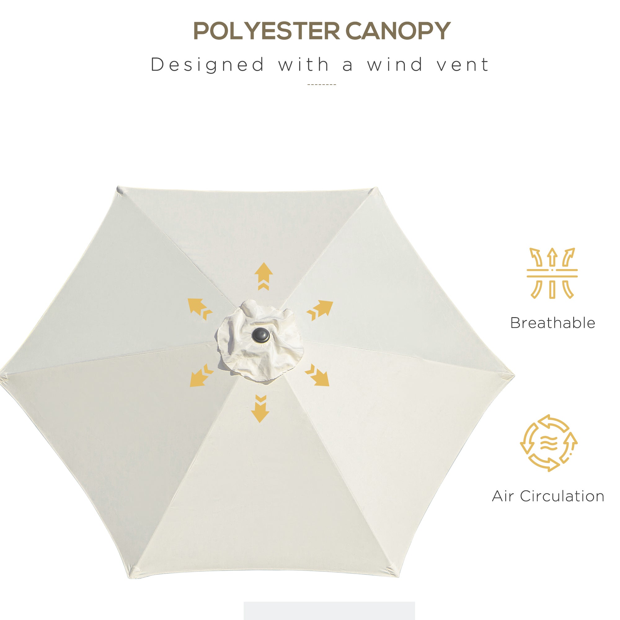 Outsunny 9' Patio Umbrella w/ Crank Handle Tilt Canopy Market Sunshade 