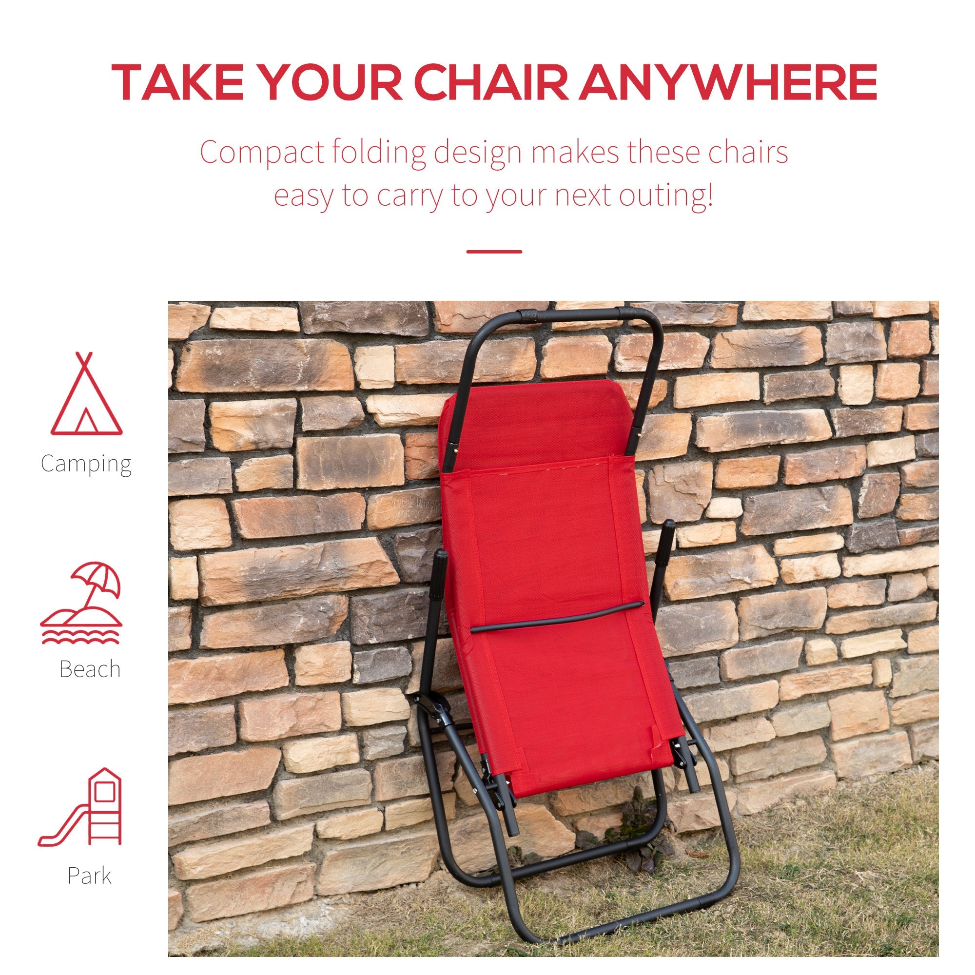 Outsunny Mesh Crimson Bliss: Zero Gravity Recliner Lounge Chair, Folding Rocking Outdoor Chaise for Beach, Poolside, Patio in Red 