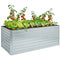 5' x 3' x 2' Raised Garden Bed, Galvanized Planter Box for Growing Flowers, Herbs and Vegetables, Silver
