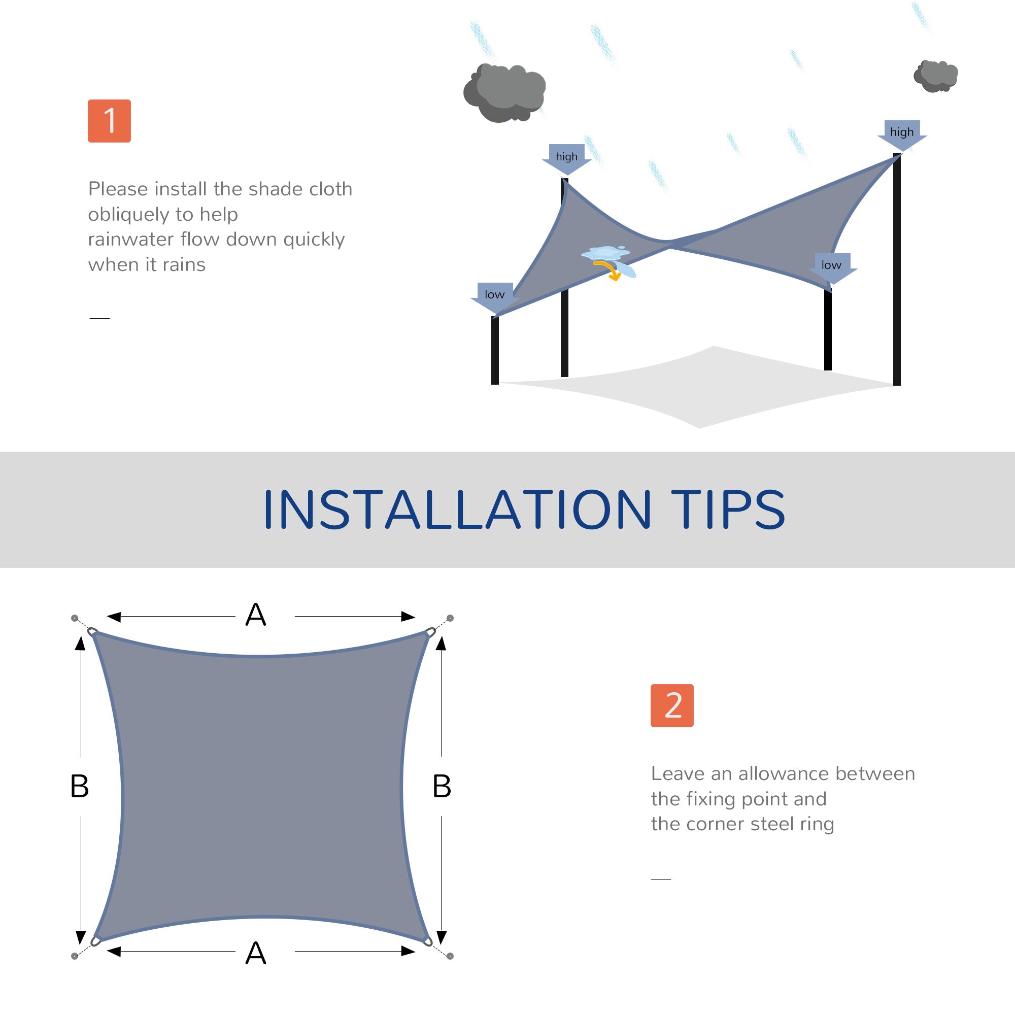 Outsunny Rectangular Sun Shade Sail: 10'x13' UV Protector Outdoor Patio Canopy with Carry Bag, Grey 