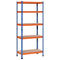 HOMCOM Sturdy Storage Solution: Heavy Duty 5-Tier Adjustable Metal Shelf for Garage Workshop