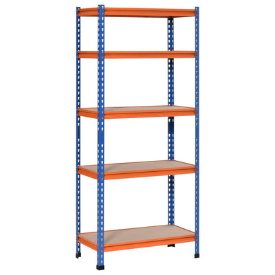 HOMCOM Sturdy Storage Solution: Heavy Duty 5-Tier Adjustable Metal Shelf for Garage Workshop 