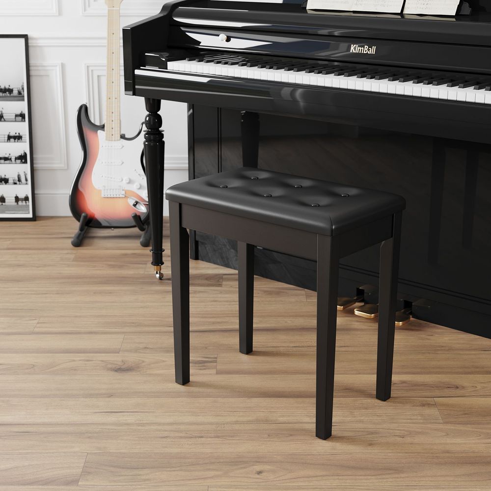 SONGMICS Rubberwood Legs Vanity Bench 