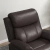 HOMCOM PU Leather Reclining Chair with Vibration Massage Recliner, Swivel Base, Rocking Function, Remote Control, Brown