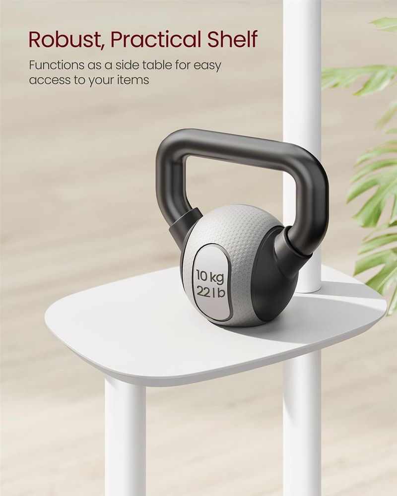 VASAGLE Hall Coat Tree with 8 Hooks and Storage Shelf 