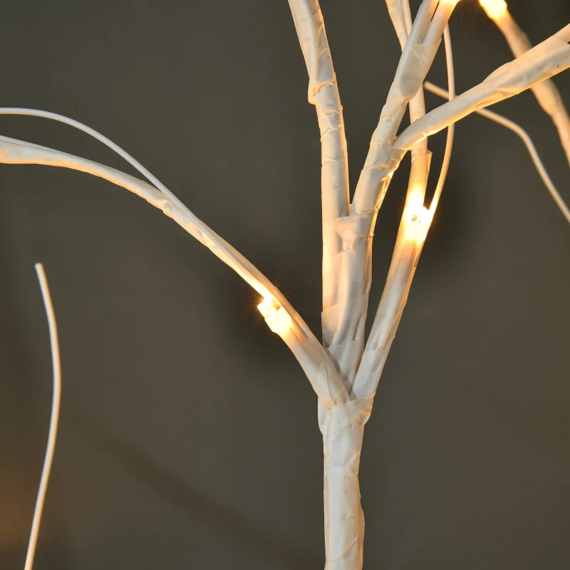Outsunny Garden Birch Tree Light with 58 Warm LED Lights and 8 Modes, DIY Artificial Lamp for Indoor & Outdoor Parties 
