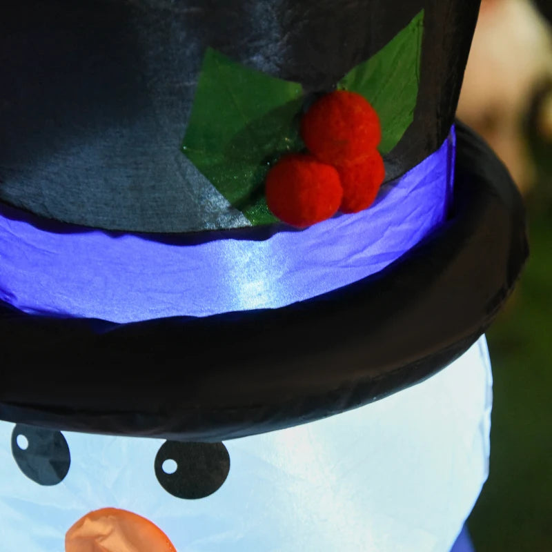 HOMCOM 4FT Inflatable Christmas Snowmen Family, LED Lighted Holiday Blow Up Decoration for Indoor & Outdoor Display 