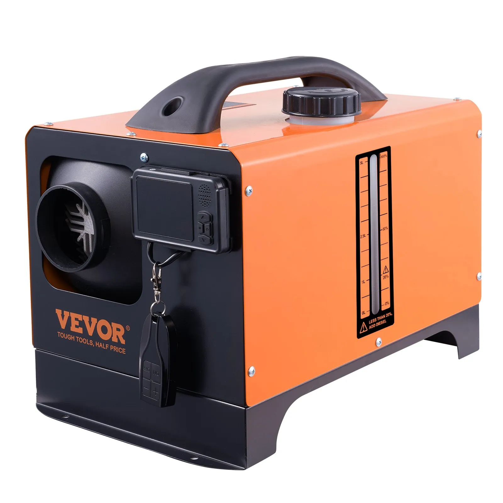 VEVOR 8KW Diesel Air Heater, Bluetooth App Control All-in-One Diesel Heater with Automatic Altitude Adjustment, Remote Control and LCD, Portable Parking Heater for RV, Trailer, Camper Van, Boat 