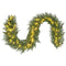 9 FT Pre-lit Artificial Cypress Christmas Garland with 50 Warm White LED Lights and 130 Branch Tips